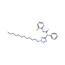 CCCCCCCCCCCCn1nnc([C@H](C(=O)Nc2ncccc2C)c2ccccc2)n1 ZINC000036331018