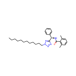 CCCCCCCCCCCCn1nnc([C@H](NC(=O)c2c(C)cccc2C)c2ccccc2)n1 ZINC000036331364