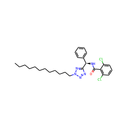 CCCCCCCCCCCCn1nnc([C@H](NC(=O)c2c(Cl)cccc2Cl)c2ccccc2)n1 ZINC000036331335