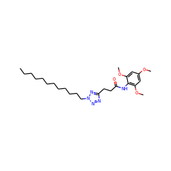 CCCCCCCCCCCCn1nnc(CCC(=O)Nc2c(OC)cc(OC)cc2OC)n1 ZINC000036331004