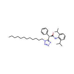 CCCCCCCCCCCCn1nnnc1[C@H](C(=O)Nc1c(C(C)C)cccc1C(C)C)c1ccccc1 ZINC000036331378