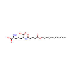 CCCCCCCCCCCOC(=O)CCCC(=O)N[C@@H](CCC[C@H](N)C(=O)O)C(=O)O ZINC000066113586