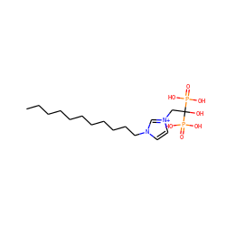 CCCCCCCCCCCn1cc[n+](CC(O)(P(=O)(O)O)P(=O)(O)O)c1 ZINC000095590440