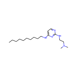 CCCCCCCCCCNc1ccnc(NCCN(C)C)n1 ZINC001772602793