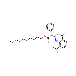 CCCCCCCCCCOC(=O)[C@@H](C(=O)Nc1c(C(C)C)cccc1C(C)C)c1ccccc1 ZINC000014286966