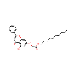 CCCCCCCCCCOC(=O)COc1cc(O)c2c(=O)cc(-c3ccccc3)oc2c1 ZINC000049762400