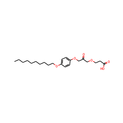 CCCCCCCCCCOc1ccc(OCC(=O)COCCC(=O)O)cc1 ZINC000036144255