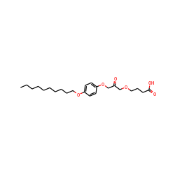 CCCCCCCCCCOc1ccc(OCC(=O)COCCCC(=O)O)cc1 ZINC000036144213