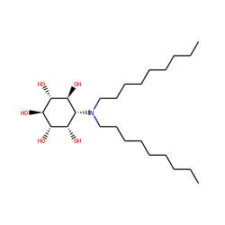 CCCCCCCCCN(CCCCCCCCC)[C@@H]1[C@H](O)[C@H](O)[C@@H](O)[C@H](O)[C@H]1O ZINC000101554714
