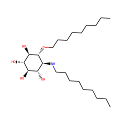CCCCCCCCCN[C@H]1[C@H](O)[C@@H](O)[C@H](O)[C@@H](O)[C@@H]1OCCCCCCCCC ZINC000095554985