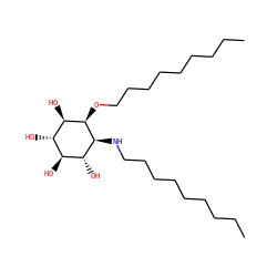 CCCCCCCCCN[C@H]1[C@H](O)[C@@H](O)[C@H](O)[C@@H](O)[C@H]1OCCCCCCCCC ZINC000095552456