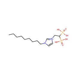 CCCCCCCCCn1cc[n+](CC(P(=O)(O)O)P(=O)(O)O)c1 ZINC000095586195