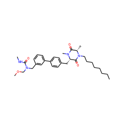 CCCCCCCCN1C(=O)[C@H](Cc2ccc(-c3cccc(CN(COC)C(=O)NC)c3)cc2)N(C)C(=O)[C@@H]1C ZINC000038159204