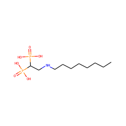 CCCCCCCCNCC(P(=O)(O)O)P(=O)(O)O ZINC000036176058