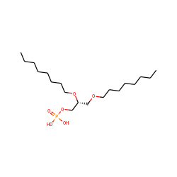 CCCCCCCCOC[C@H](COP(=O)(O)O)OCCCCCCCC ZINC000038155532