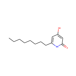 CCCCCCCCc1cc(O)cc(=O)[nH]1 ZINC000653825424