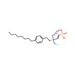 CCCCCCCCc1ccc(CC[C@](/C=C/P(=O)(O)O)(CF)N=[N+]=[N-])cc1 ZINC000096269469