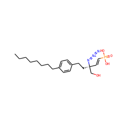 CCCCCCCCc1ccc(CC[C@](/C=C/P(=O)(O)O)(CO)N=[N+]=[N-])cc1 ZINC000096269468