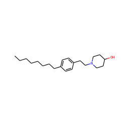 CCCCCCCCc1ccc(CCN2CCC(O)CC2)cc1 ZINC000103275333