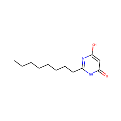 CCCCCCCCc1nc(O)cc(=O)[nH]1 ZINC000653825438