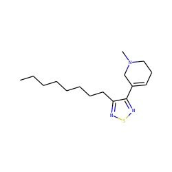 CCCCCCCCc1nsnc1C1=CCCN(C)C1 ZINC000036289042