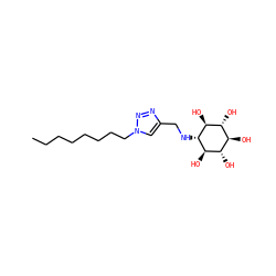 CCCCCCCCn1cc(CN[C@H]2[C@H](O)[C@@H](O)[C@H](O)[C@@H](O)[C@@H]2O)nn1 ZINC000101345274