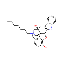 CCCCCCCN1CC[C@]23c4c5ccc(O)c4O[C@H]2c2[nH]c4ccccc4c2C[C@@]3(O)[C@H]1C5 ZINC000036215673