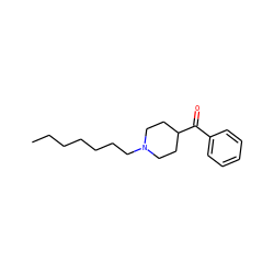 CCCCCCCN1CCC(C(=O)c2ccccc2)CC1 ZINC000103242430