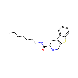 CCCCCCCNC(=O)[C@H]1Cc2c(sc3ccccc23)CN1 ZINC000036187805