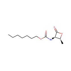 CCCCCCCOC(=O)N[C@H]1C(=O)O[C@H]1C ZINC000096283412
