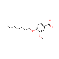 CCCCCCCOc1ccc(C(=O)O)cc1OC ZINC000014980569