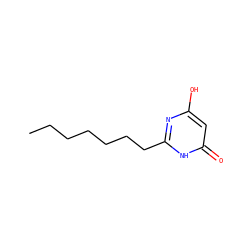 CCCCCCCc1nc(O)cc(=O)[nH]1 ZINC000653825410