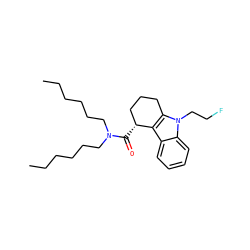 CCCCCCN(CCCCCC)C(=O)[C@@H]1CCCc2c1c1ccccc1n2CCF ZINC000073199051