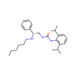 CCCCCCN[C@@H](CNC(=O)Nc1c(C(C)C)cccc1C(C)C)c1ccccc1 ZINC000013737256