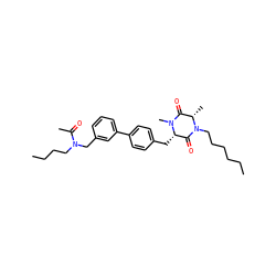 CCCCCCN1C(=O)[C@H](Cc2ccc(-c3cccc(CN(CCCC)C(C)=O)c3)cc2)N(C)C(=O)[C@@H]1C ZINC000029407103