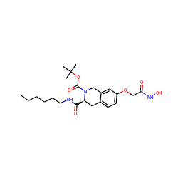 CCCCCCNC(=O)[C@@H]1Cc2ccc(OCC(=O)NO)cc2CN1C(=O)OC(C)(C)C ZINC000045366485
