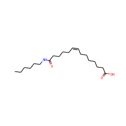 CCCCCCNC(=O)CCCC/C=C\CCCCCCC(=O)O ZINC000042920515