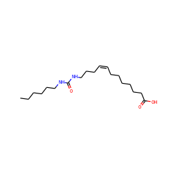 CCCCCCNC(=O)NCCC/C=C\CCCCCCC(=O)O ZINC000043073277