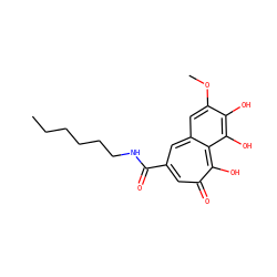 CCCCCCNC(=O)c1cc(=O)c(O)c2c(O)c(O)c(OC)cc2c1 ZINC000206401516