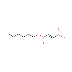 CCCCCCOC(=O)/C=C/C(=O)O ZINC000005297632