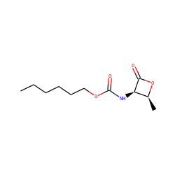 CCCCCCOC(=O)N[C@H]1C(=O)O[C@H]1C ZINC000096283413