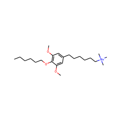 CCCCCCOc1c(OC)cc(CCCCCC[N+](C)(C)C)cc1OC ZINC000013741643