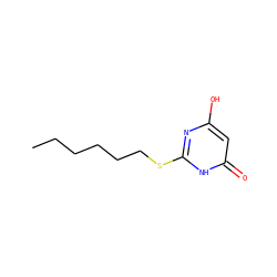 CCCCCCSc1nc(O)cc(=O)[nH]1 ZINC000005080469