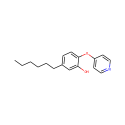 CCCCCCc1ccc(Oc2ccncc2)c(O)c1 ZINC000029050306