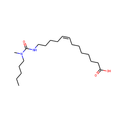 CCCCCN(C)C(=O)NCCCC/C=C\CCCCCCC(=O)O ZINC000043121359