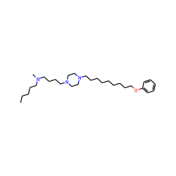 CCCCCN(C)CCCCN1CCN(CCCCCCCCCOc2ccccc2)CC1 ZINC000103184491