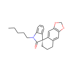 CCCCCN1C(=O)[C@@]2(CCCc3cc4c(cc32)OCO4)c2ccccc21 ZINC000071340933