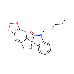 CCCCCN1C(=O)[C@@]2(CCc3cc4c(cc32)OCO4)c2ccccc21 ZINC000071341200