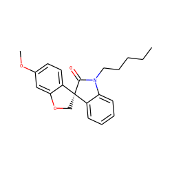 CCCCCN1C(=O)[C@@]2(COc3cc(OC)ccc32)c2ccccc21 ZINC000103191003