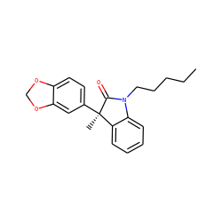 CCCCCN1C(=O)[C@](C)(c2ccc3c(c2)OCO3)c2ccccc21 ZINC000071334159